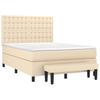 Boxspringbed met Matras Crème 140x200 cm Stof