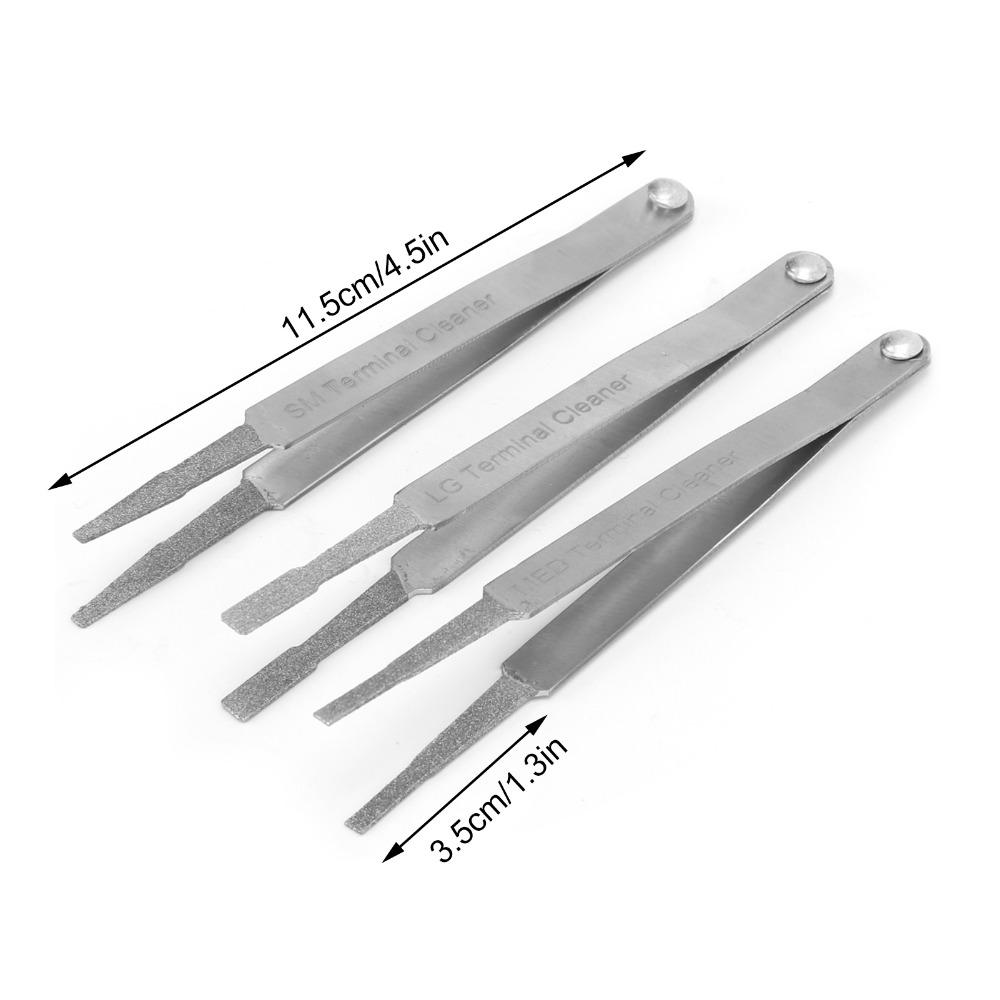 3PCS Diamond Abrasive Tip Terminal Cleaner Set Connector Cleaning Tool  Marine & Heavy Equipment