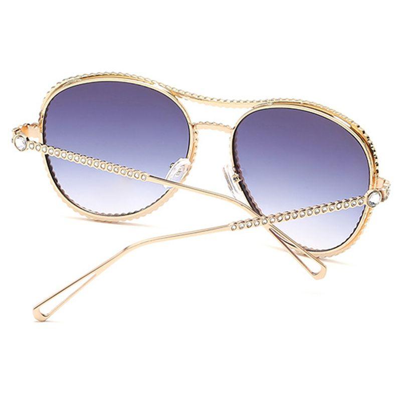 Occhiali da Sole Quadrati Oversize da Donna Glamour con Lussuoso Design della Montatura Bling