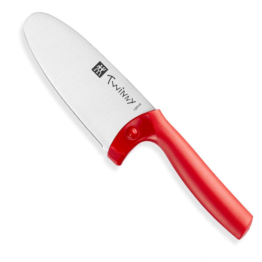 ZWILLING Red Stainless Rounded Japanese TWINNY "Twinny 100mm" Children's Knife, Children's Knife, Beginner's Knife, Steel, Tip, [Official Product]