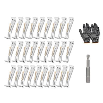 28 Stück Verdeckte Dachrinnenhaken Schnellschraube Dachrinnenklemme Aluminium Dachrinnenhalter Befestigung für Dachrinnen Reparatur Langlebig