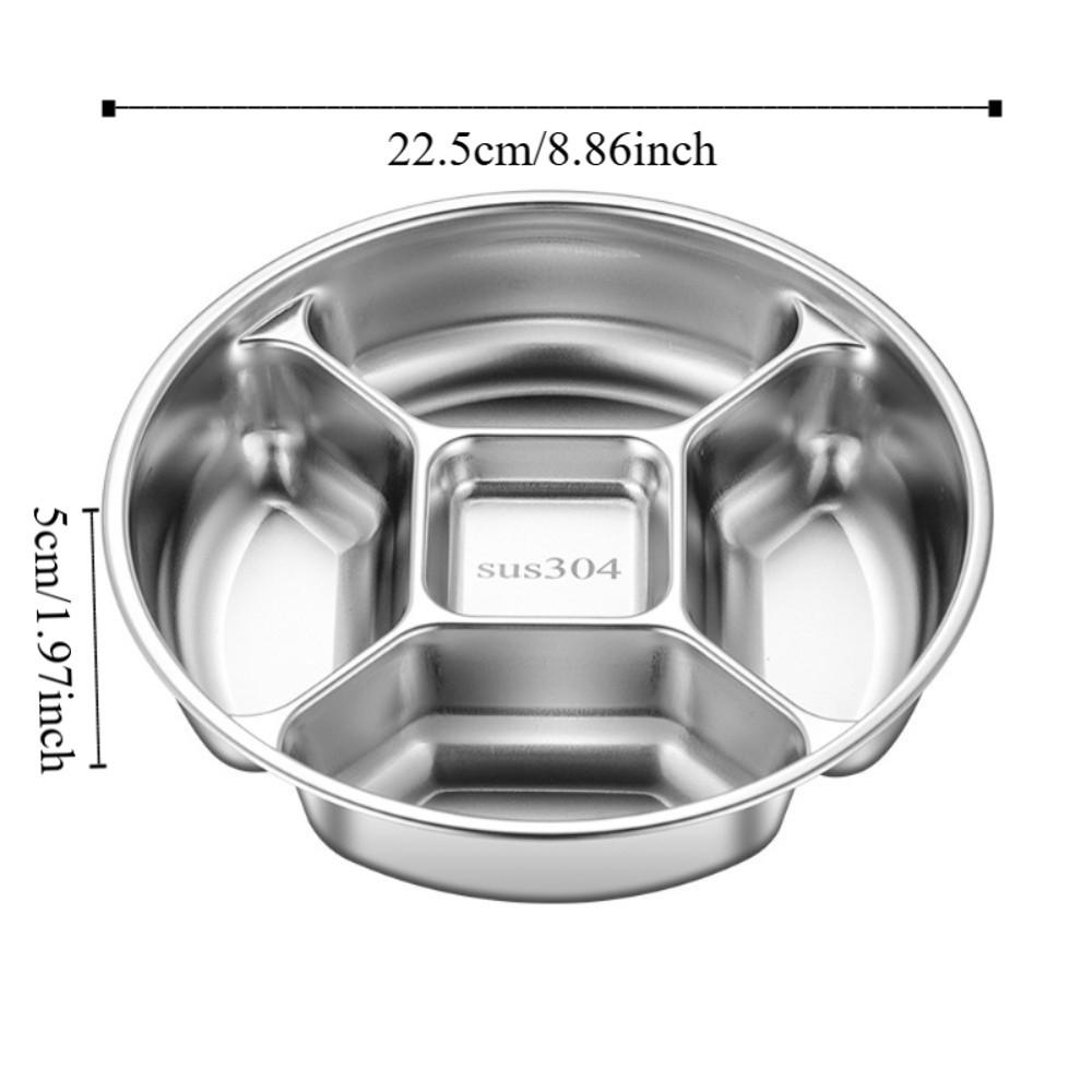 Fall-resistant Kitchen Food Preparation Tray 304 Stainless Steel Snack Tray Side Dishes Tray Fruit