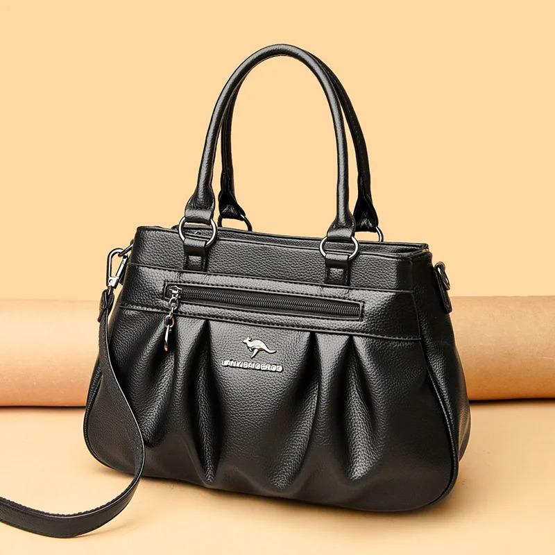 Weiße Luxus-Handtaschen Damentaschen Designer-Umhängetaschen für Damen 2023 Neue Leder-Schultertasche Damen Lässige große Einkaufstasche Sac