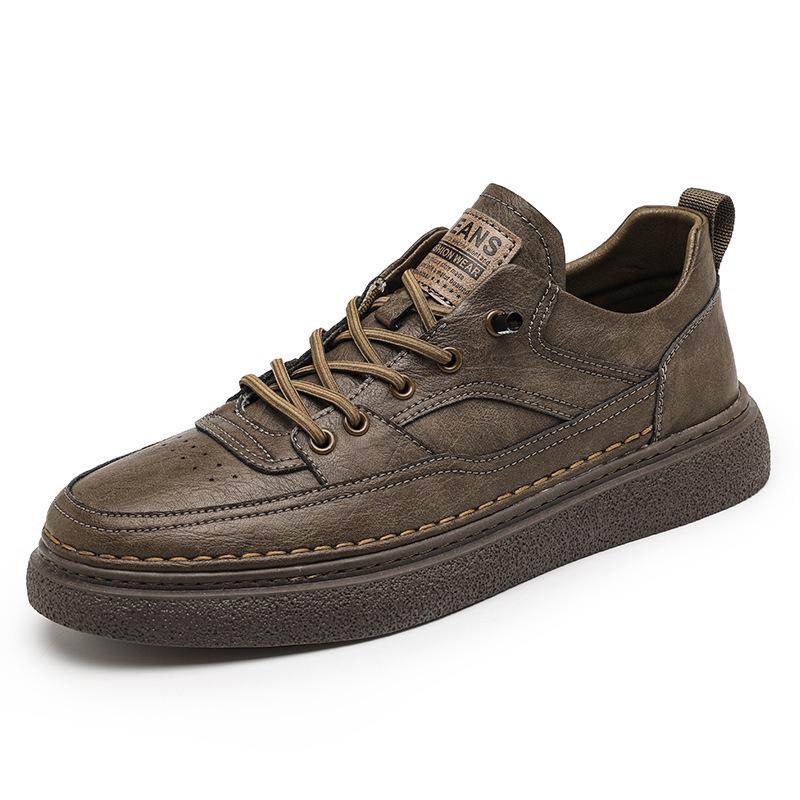Chaussures en cuir tendance pour hommes 2025: Style Britannique Polyvalent Automnal Décontracté & Formel.