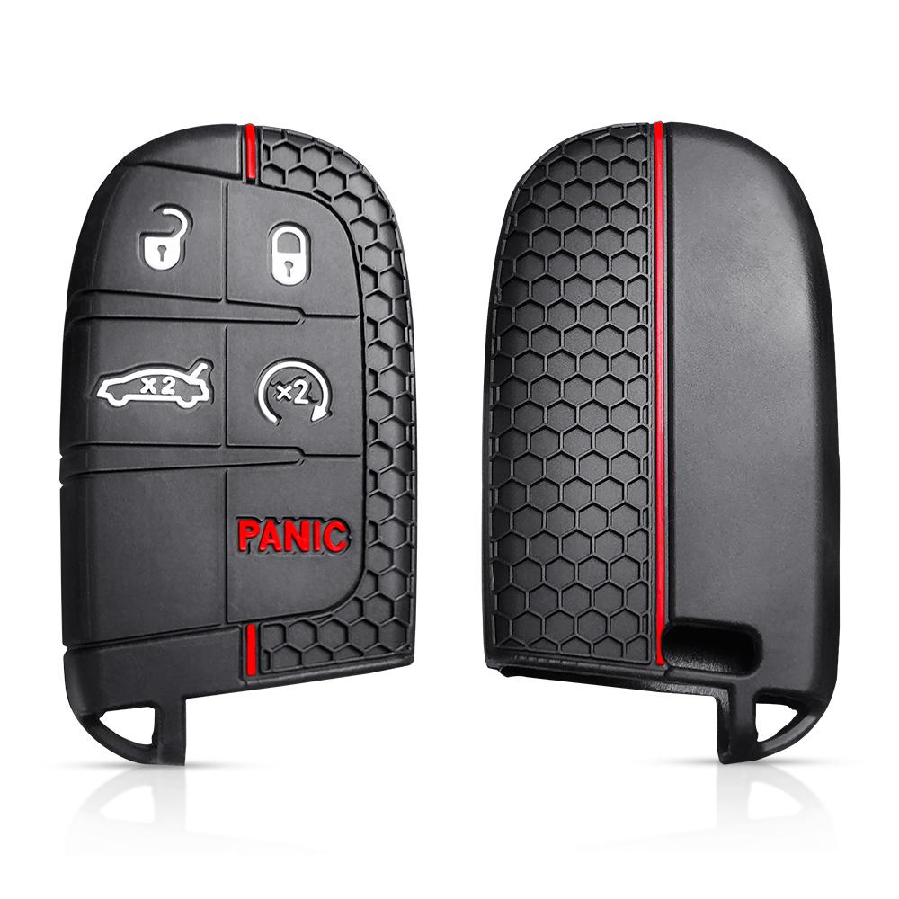 Car Remote Key Protector Cover For Dodge Charger Hellcat Journey for Jeep Cherokee Compass Grand Cherokee Renegade Chrysler 300c