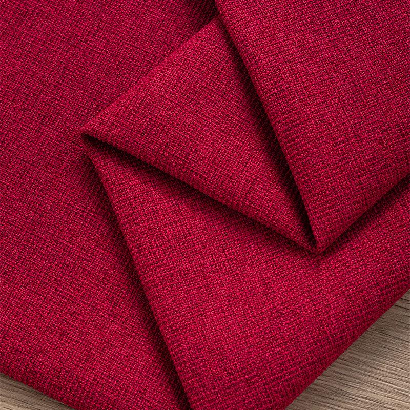All-Polyester Solid Color Linen-Like Sofa Fabric with Soft Bag Process - Composite Flocking Fine Linen Canvas