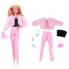 4 Stk/Set Pelzweste Mantel + Kleid/Freizeitoutfit für 30 cm 11,8 Zoll Puppenkleidung Accessoires Plüschjacke Berühmtheit, Kindergeschenk