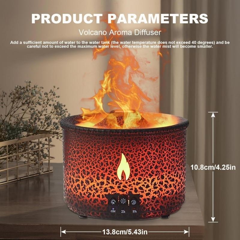 Fashion Volcano Designs Protable Humidifier 360ML Capacity Suitable for Dry Climates Enhances Indoor Air Quality