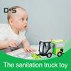 Kinder-Müllwagen-Spielzeug mit Musiklicht, Trägheitsantrieb, realistisches Straßenreinigungsfahrzeugmodell im Maßstab 1/16, pädagogisches Schneeräumwagen-Spielzeug