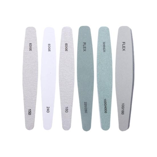Yousheng 6Pcs/Box Nail File Wide Application DIY PP Nail Sanding File Kit for Female