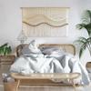 Living Room Sofa Bedside Decorative Tapestry Handwoven Wooden Bead Wave Wall Decoration Room Partition Blocking Door Curtain