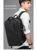 Men's Expandable Waterproof Business Travel Backpack, Large Capacity, Oxford Cloth, for Laptops.