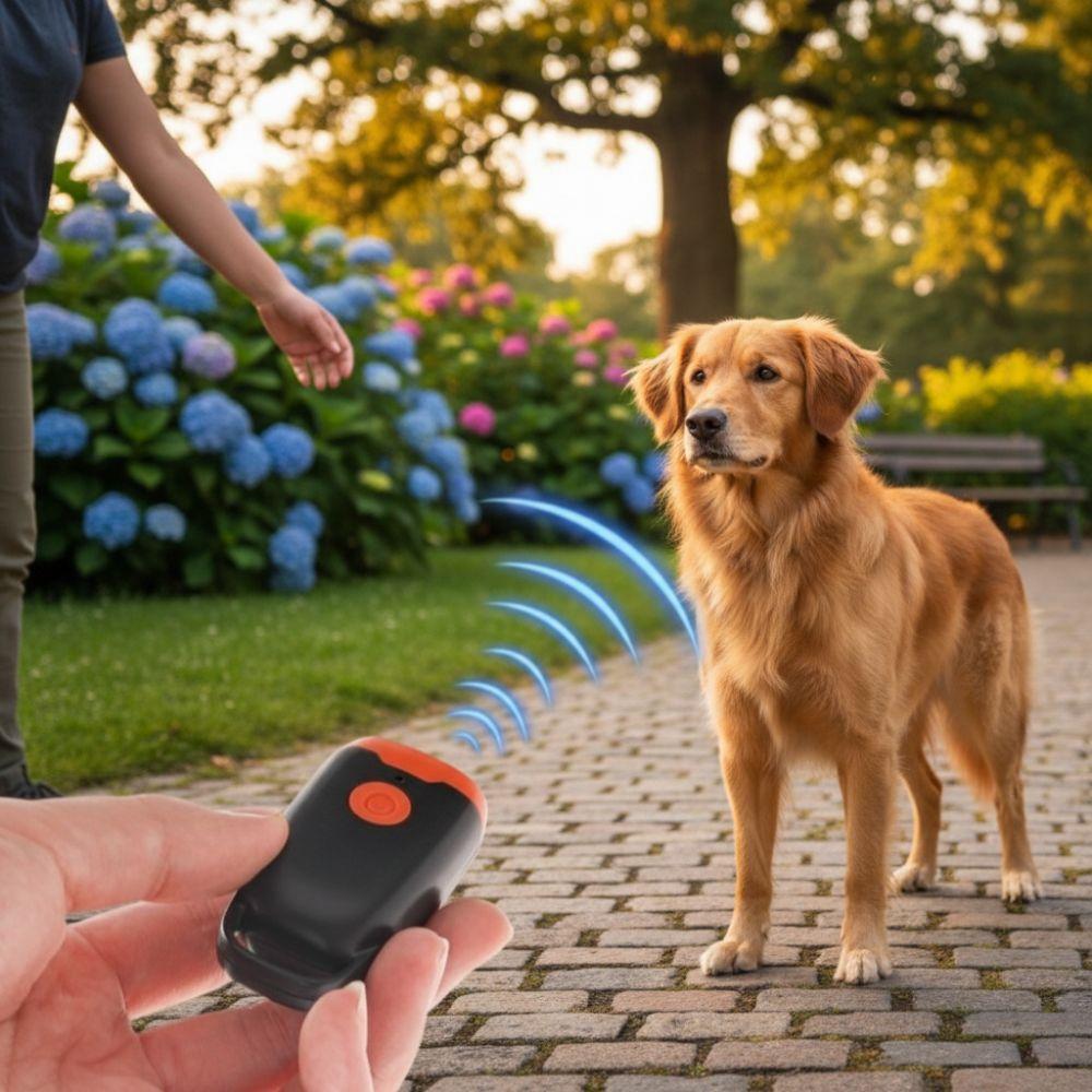 Smart Ultrasonic Dog Repeller LED Light Handheld Bark Deterrent Device Anti Bite Safe Anti Barking Device All Dog Breeds