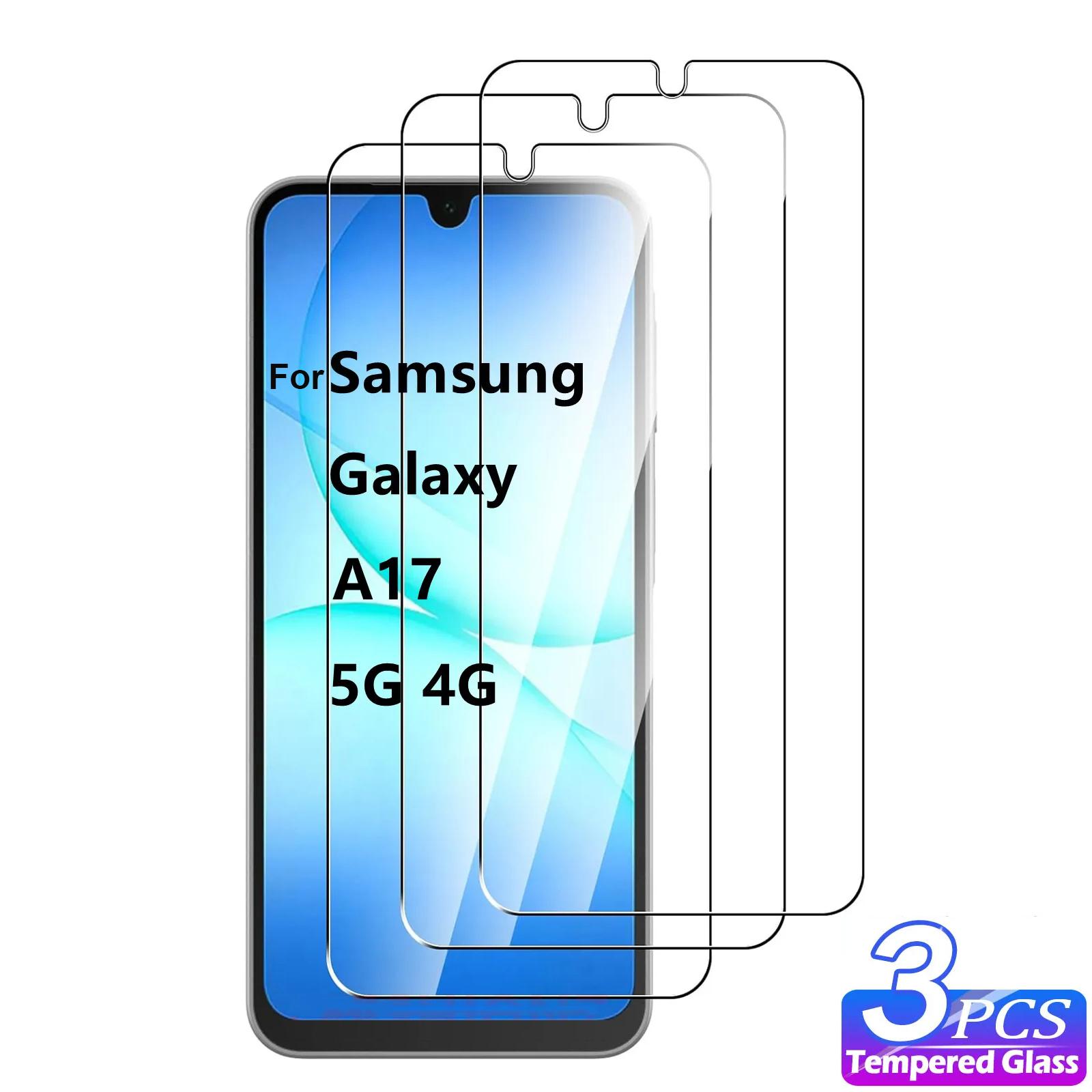 

3 шт. Загартоване скло 9H для Samsung Galaxy A17 5G Повне покриття Захисне скло для Galaxy A17 4G Galaxy A17