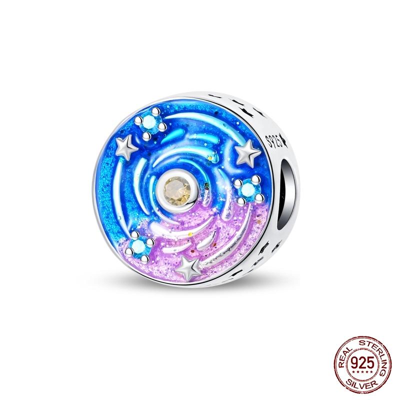 New Copper Fashion Glowing Space Astronaut Spaceship Charms Beads Fit Brand Original Bracelet Diy Jewelry Gift