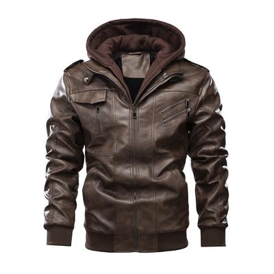2026 Men Pu Leather Jacket Men Slim Fit Zipper Pu Jacket Autumn Winter Windproof Male Leather Jacket Man High Clothing