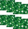 Grüner Kleeblatt St. St. Patrick's Day Platzset Set aus 6 Stück, 12x18 Zoll Saisonale Frühjahrs Glück Tischsets für Party Küche Esszimmer Dekoration