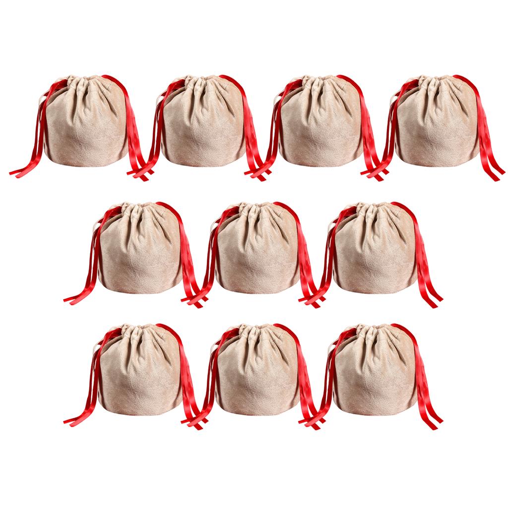 10 Pcs Pumpkin Gift Bags Little Hallowee Gift Bags With Drawstring Thanksgiving Pumpkin Candy Bags For Gift Goodies Candy Snacks