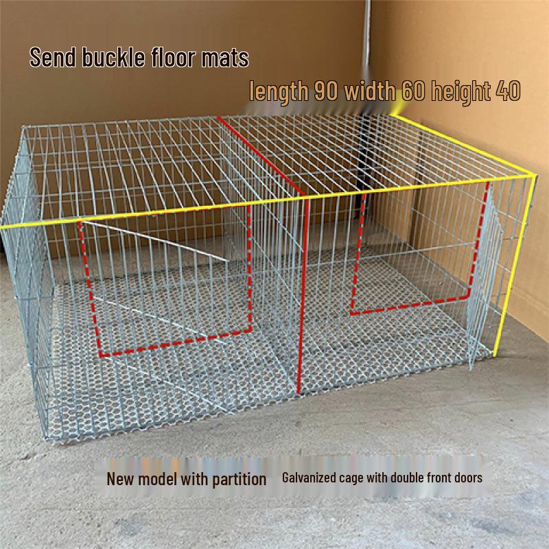 Large Multi-Purpose Animal Cage: Rabbit, Pigeon, Chicken, Goose - Wire Mesh Panel, Easy Assembly, Transport Ready, Mother-Child Design.