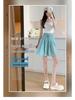 Women's High Waist Ice Silk Wide-Leg Shorts - Summer Casual, Slimming, Loose Fit, Mid-Length