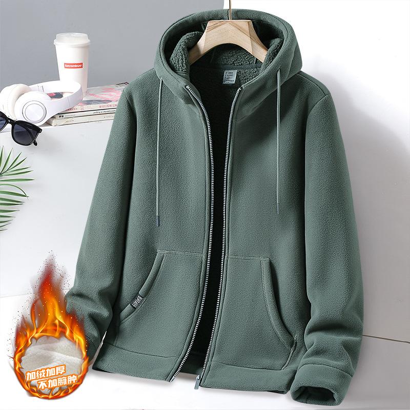 Hooded Jackets For Men And Women In Winter, New Men's Korean Cardigans, Youth Sports And Leisure, Warm And Trendy