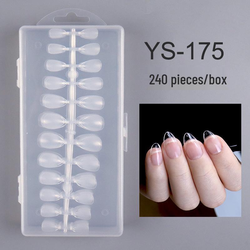 Semi-Frosted Extra Short Almond Seamless Nail Tips, 120 Pieces, Includes Carving and Grinding Options