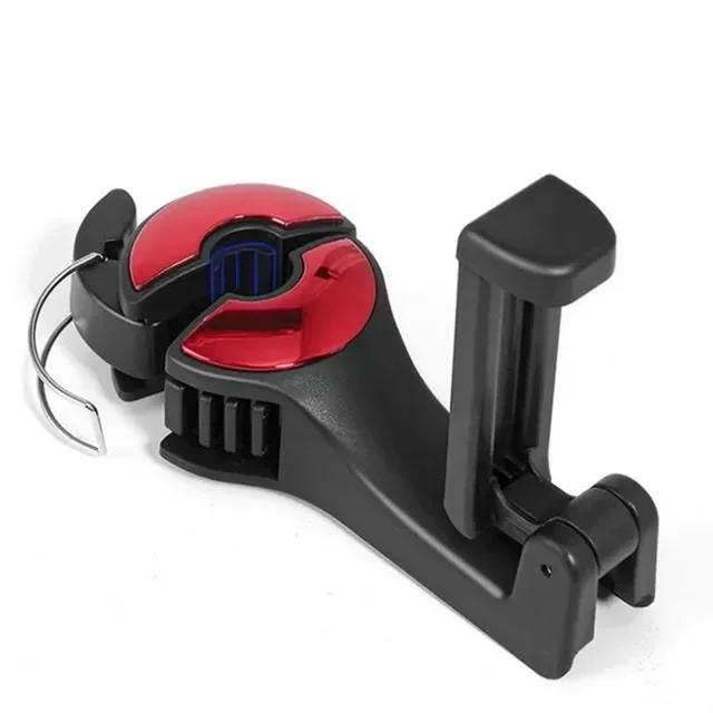 Car Seat Headrest Hook Mobile Phone Holder Multi-functional Rotatable Storage Handbag Holder Portable Car Mobile Phone Holder