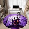 1pc Halloween HauntedHouse Office Round Area Rug, Under Office Chairs Bedroom Living Room Home Decor, Room Deco, Available In Various Sizes