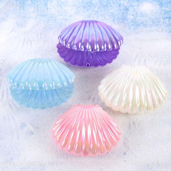 Sea Shell Candy Box Mermaid Shell Treat Container Plastic Chocolate Box Jewelry Holder for Wedding Birthday Shower Decoration
