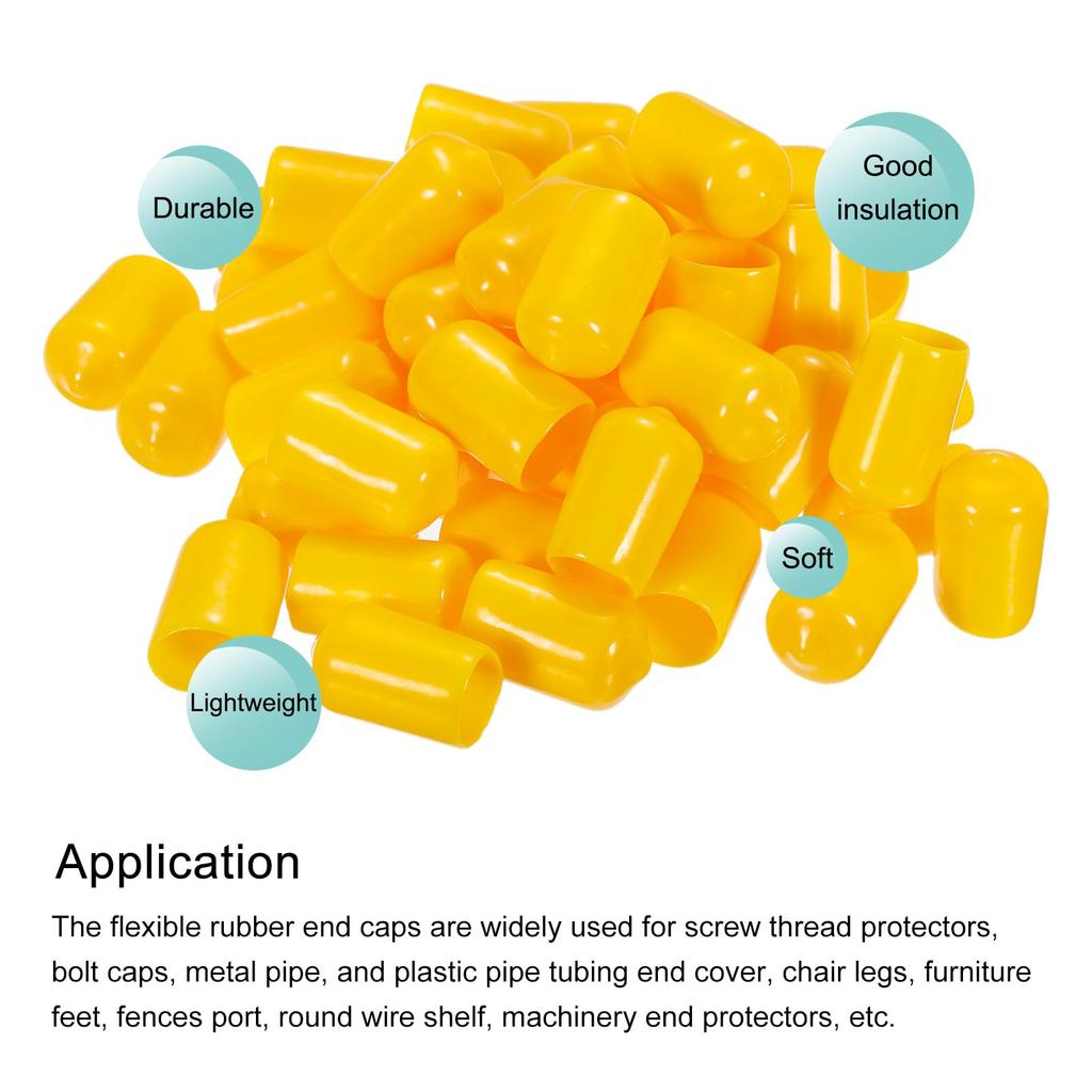 uxcell Rubber End Cap Cover PVC Vinyl Screw Protector Round Wire Shelf Cap for