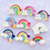 10/20pcs Cute Rainbow PVC Flexible Glue Flat Back DIY Scrapbook Embellishment Phone Craft Decoration F40