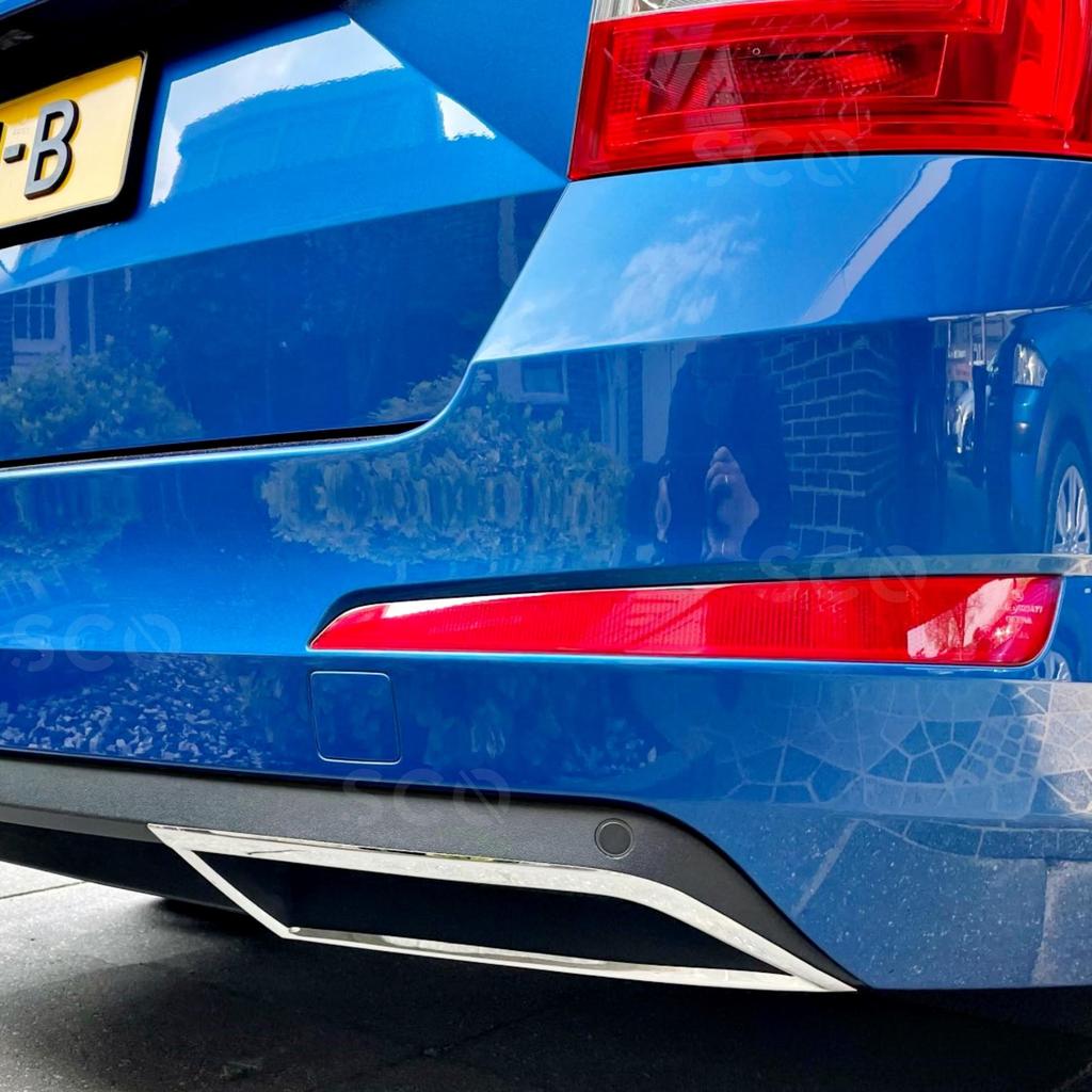 Difuzor pro Škoda Octavia A7 Chromový rámeček výfuku Nerezová ocel 2 kusy Vnější příslušenství pro Škoda Octavia 3 roky výroby 2013-2019