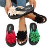 Plus Size Floral Toe-Post Flip-Flops: Unisex Summer Sandals
