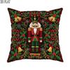 2D Flat 1pc Christmas Xmas Traditional Nutcracker Pillowcases Red Throw Pillow Covers One-Sided Printing Without Pillow Inserts Sofa Bed Decor for Liv