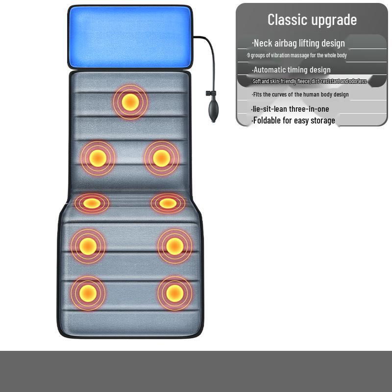 Portable Full-Body Massage Mat: Multi-Function Electric Massager for Cervical Spine and Waist with Kneading & Folding Features