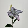 20inch Artificial Lily Flower Fake Real Touch Lily with 2 Heads Blooms 2 Buds for Home Office Decor Wedding Party Spring Table