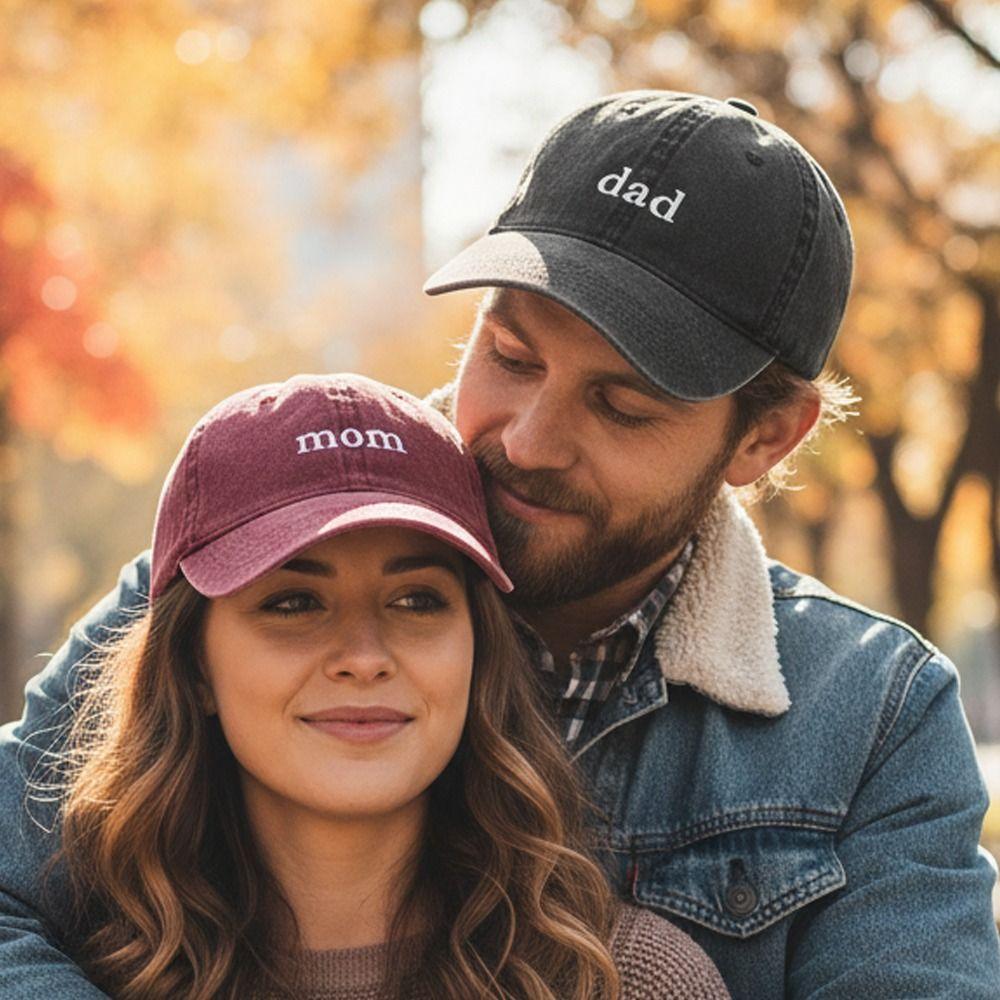 Washed Cotton Couple Cap dad mom Embroidery Sunscreen Hats Vintage Baseball Cap For Man Women