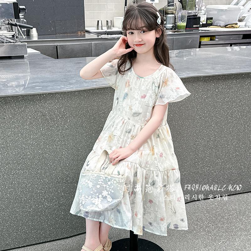 Girls' dress 2026 summer new children's summer dress, mid size princess dress, stylish children's clothing trend