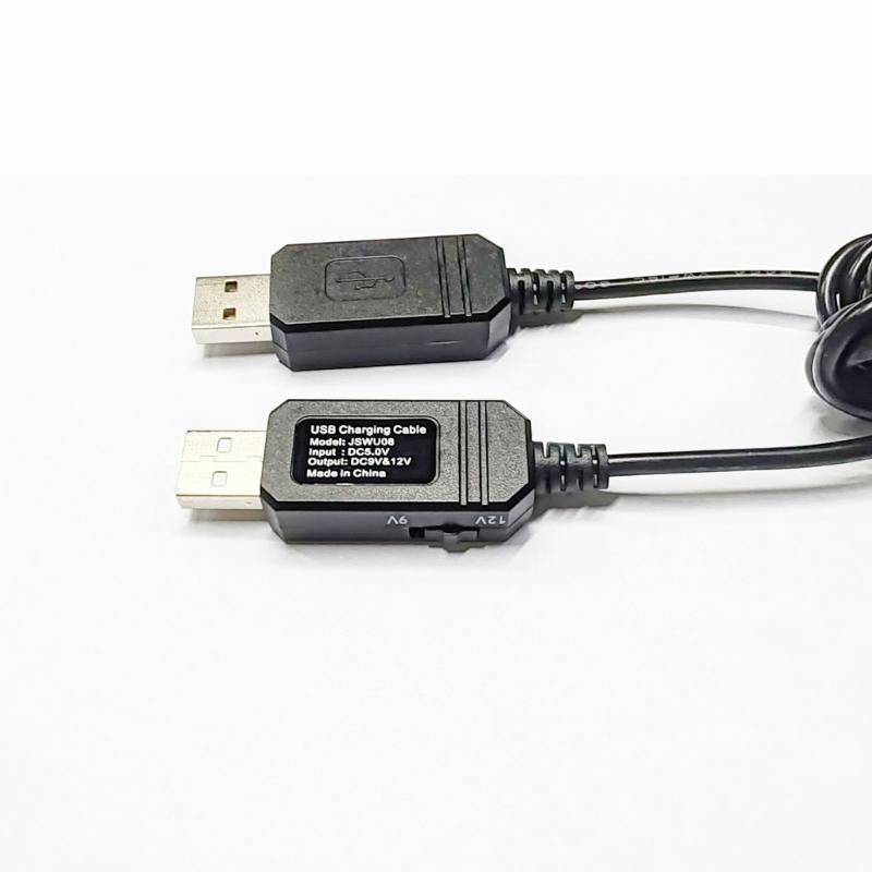 Digital Display Steps Up Power Cord 5V To 9V 12V Output DC5.5X2.1 Connectors USB Charging Cable with Digital Screen