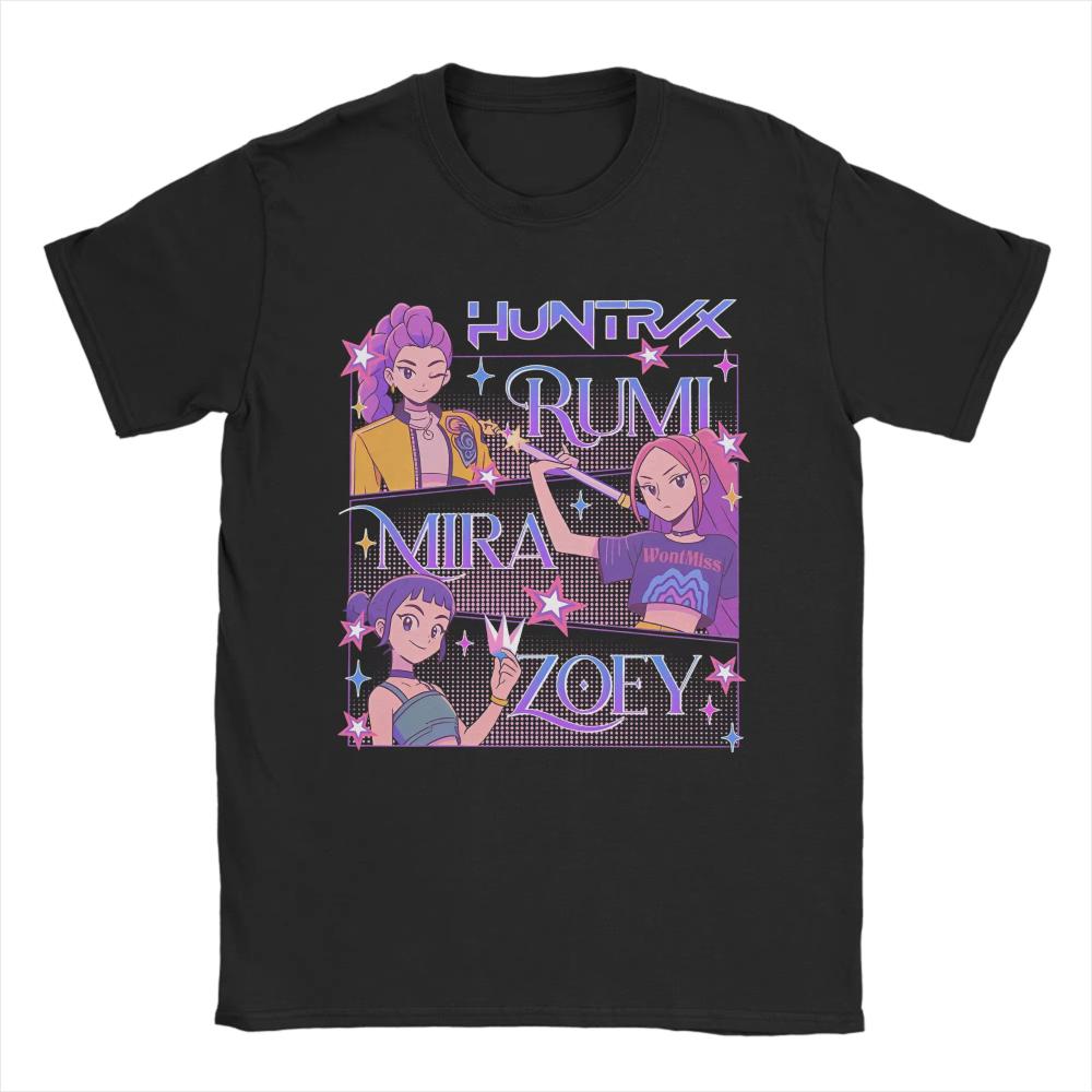 

New Hot Sale Men Women Printed Kpop Demon Hunters Huntrix Girls Tees Cotton Fashion T Shirts Cotton T-shirts Clothing S