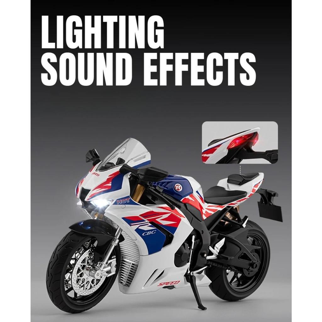 Diecast 1/9 Honda CBR1000RR-R Simulation Alloy Motorcycle Model Heavy Locomotive Children's Toys Gift Ornaments Collection