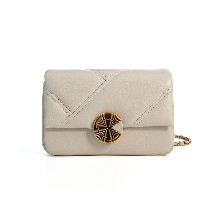 Frühling/Sommer Rindsleder Damen Tasche Diamantmuster Kettentasche Damen Hochwertiger Sinn Nische Schulter Echtes Leder Crossbody Tasche