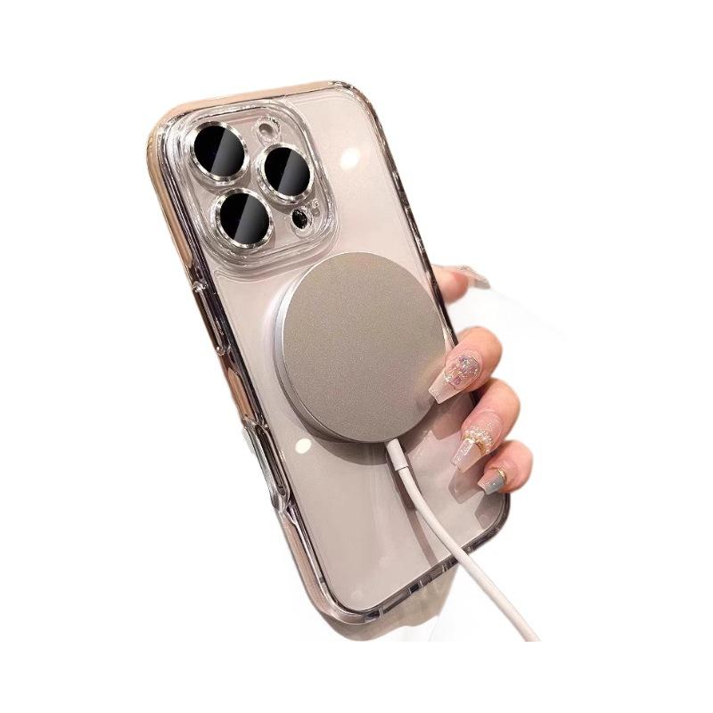 Applicable to iPhone11promax high-transparency anti-yellow transparent magnetic mobile phone case Apple 11 lens all-inclusive protective case