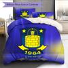 Brøndby IF Bedding Quilt Set Quilt Cover Pillowcase Home Decoration Birthday Gift (1 * Duvet Cover + 2 * Pillowcase, Without Core)