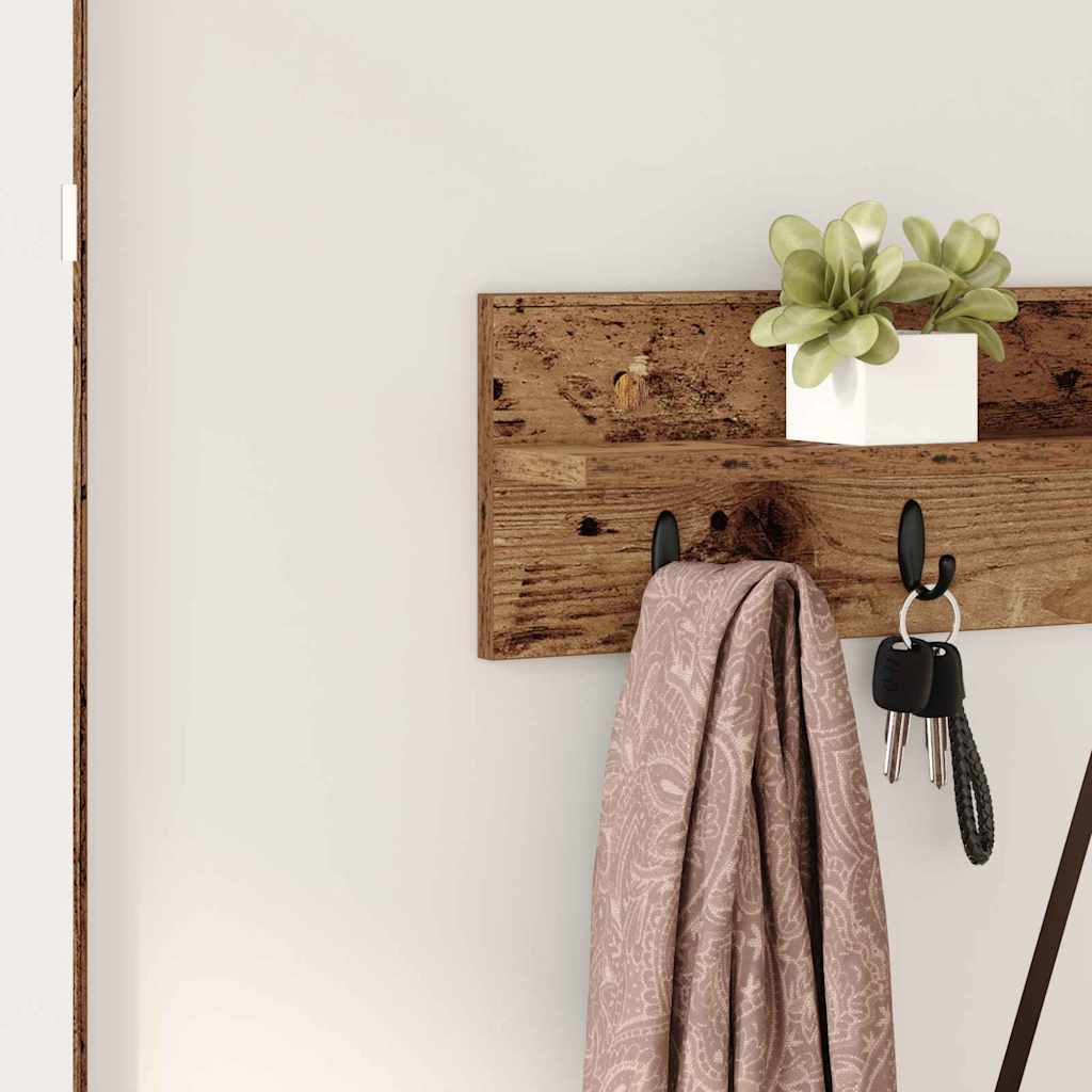 Wall Mounted Nightstand Wall Bracket Reclaimed Wood Engineered Wood