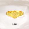 YL Children's 999 Gold Plated Sterling Silver Natural Stone Ring for Anniversary Gift