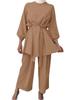 Yiduo Duo European & American Solid Color Fashion Two-Piece Set 21028