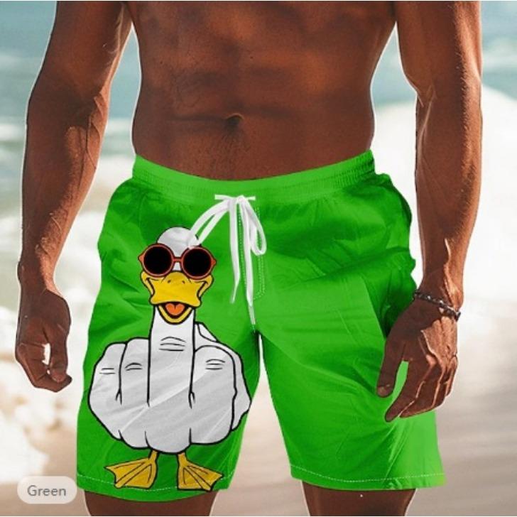 Summer 3D Fun Cartoon Animals Print Shorts Fashionable Casual Beach Men's Shorts