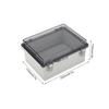Junction Box ABS Plastic Waterproof Dustproof Hinged Shell Outdoor Universal Project Enclosure with Clear Cover Grey