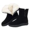 Mid-calf Snow Boots - New Style Anti-slip Short Boots with Flat Sole and Padded Cotton Shoes